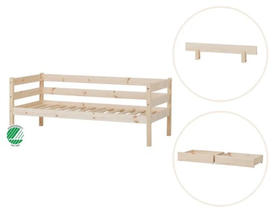 ECO Comfort Juniorsäng, med sänggrind och lådsats