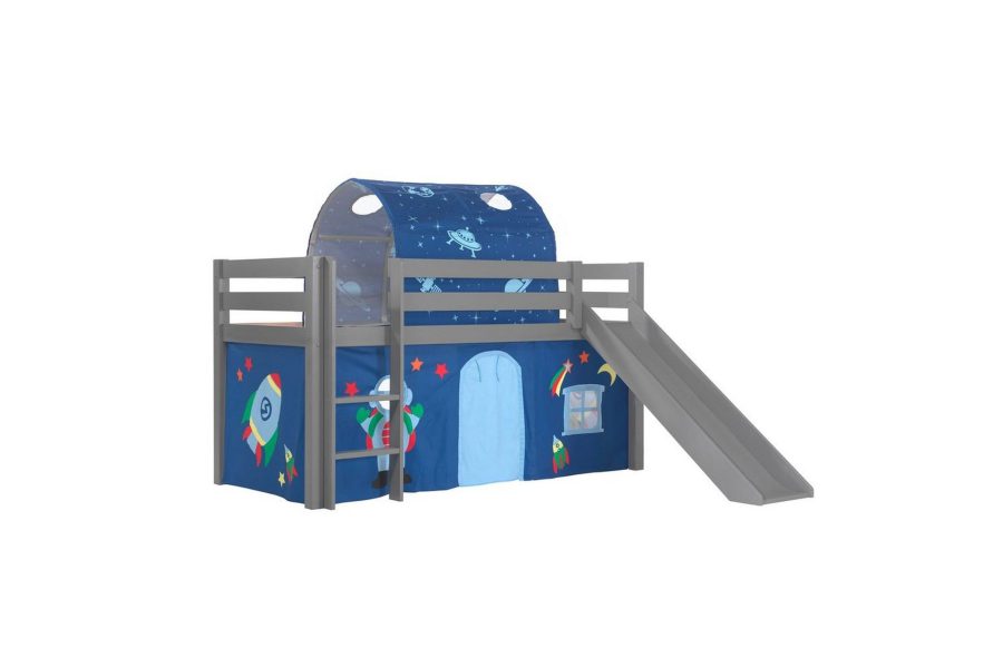 Halvhöjdssäng med gardin Pino Astro
