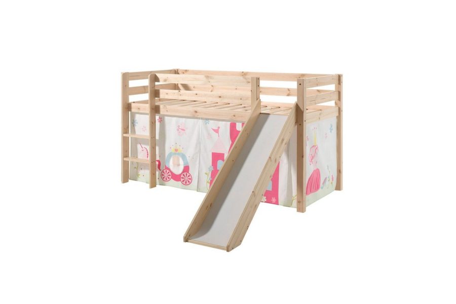 Halvhöjdssäng med gardin Pino Princess