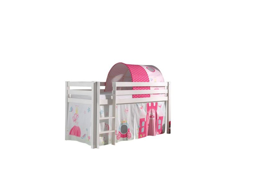 Halvhöjdssäng med gardin Pino Princess, Prinsessa