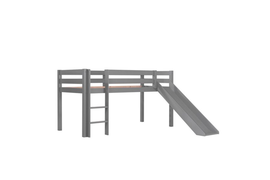 Mellanhög säng med rutschkana Pino, 115 cm