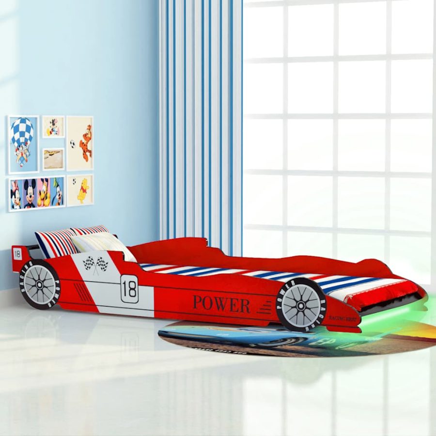 LED Barnsäng racerbil